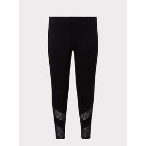 Torrid Double‎ Lace Inset Leggings NEW Black Womens 10